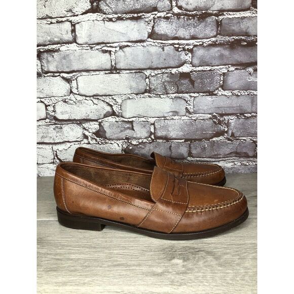 Cole Haan Brown Leather Slip On Penny Loafers Dress Shoes Men’s Sz 13N US/46EU - Picture 11 of 16